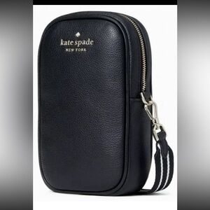 Nwot kate spade black leather crossbody phone purse Rosie north south crossbody